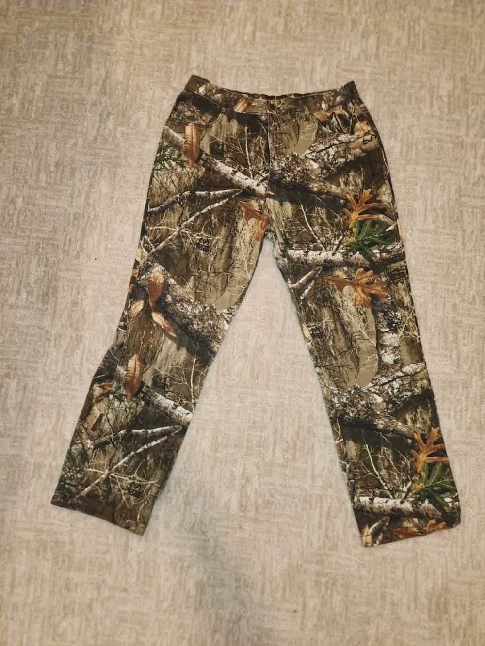 Realtree Edge Gamehide Camo Jeans Mens Size 36x32 Hunting Wear Like New Conditio